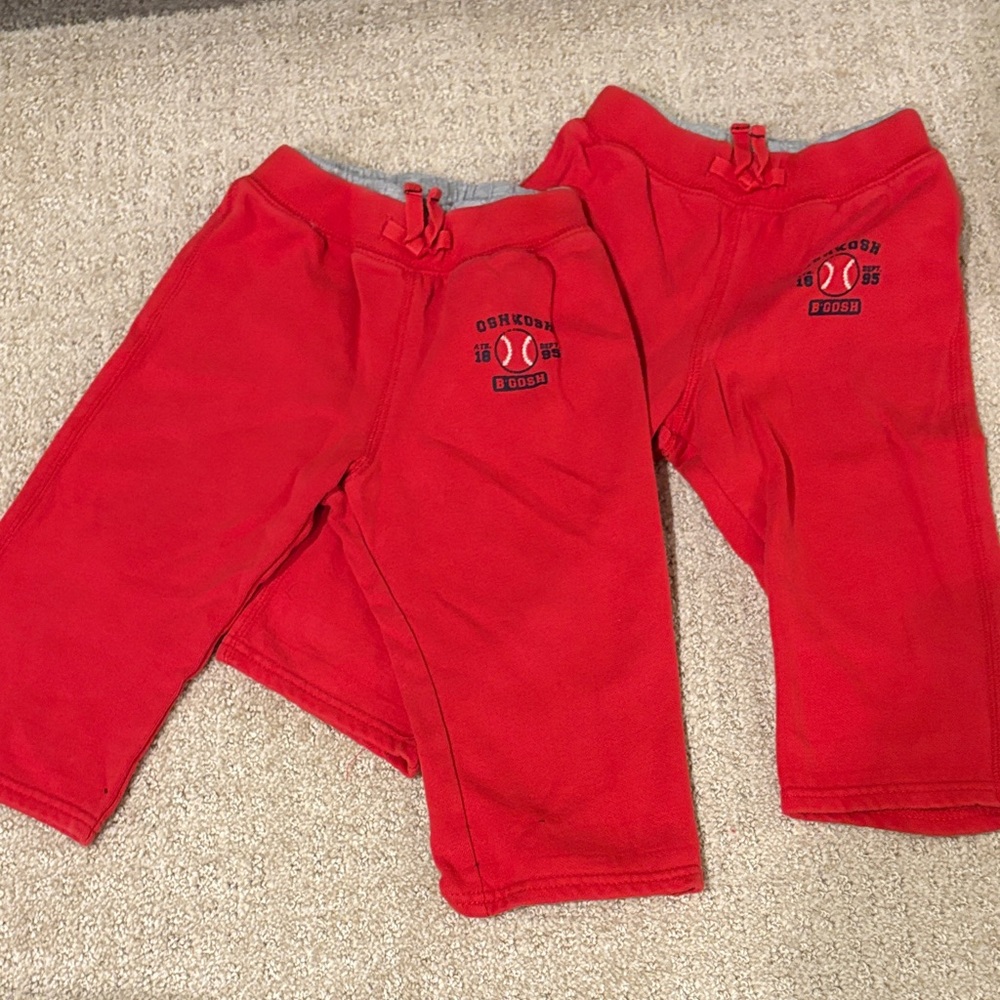 OshKosh B'gosh Bright Red Kids Joggers